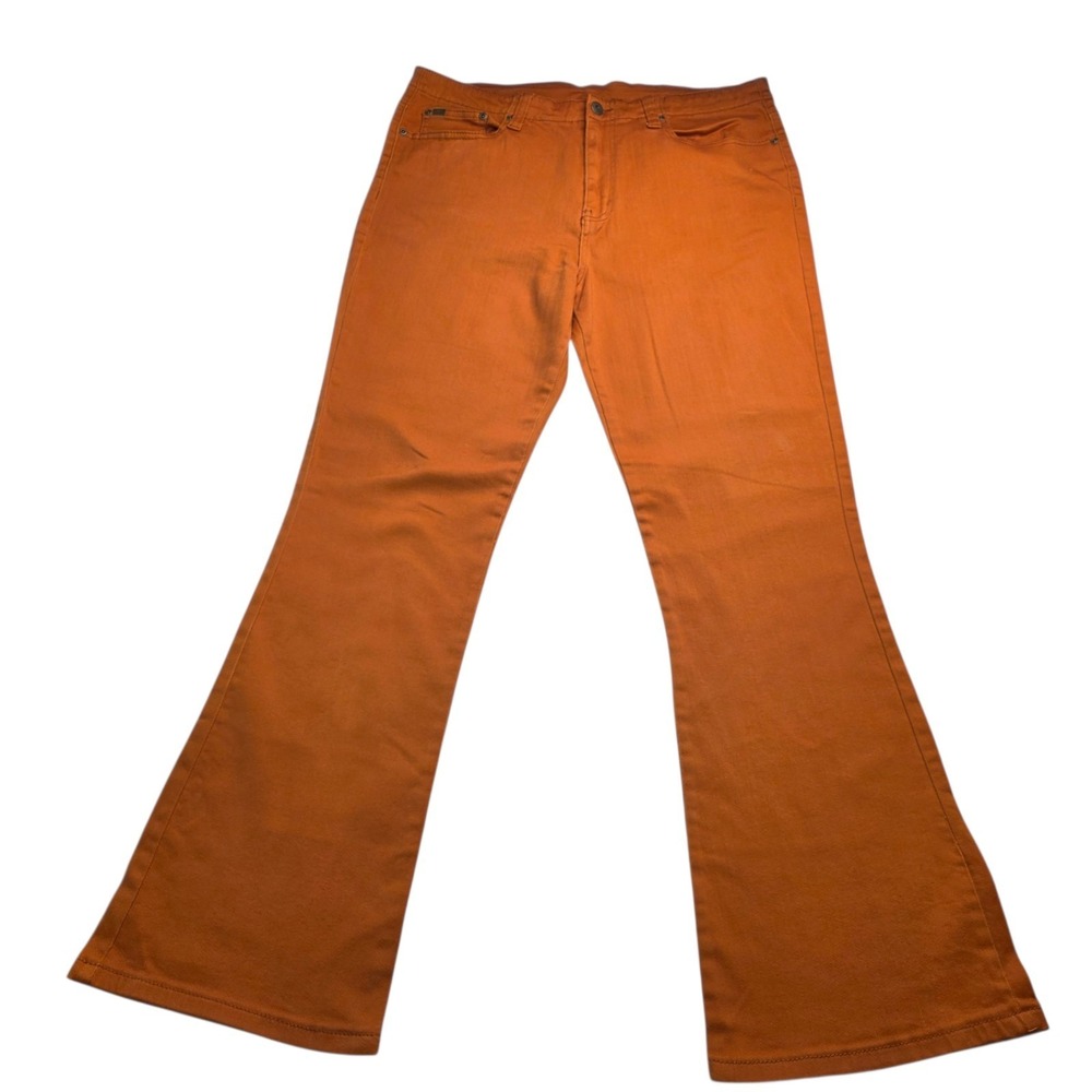 NEW DG2 Diane Gilman Bootcut Jeans 14T Rust Orange Stretch Denim High‎ Rise